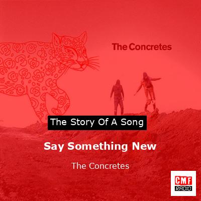 final cover Say Something New The Concretes