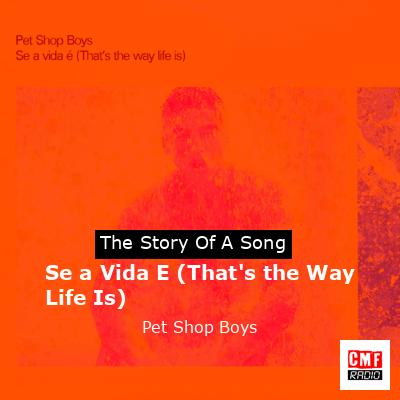 final cover Se a Vida E Thats the Way Life Is Pet Shop Boys