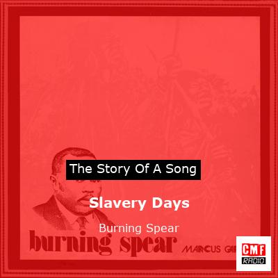 final cover Slavery Days Burning Spear