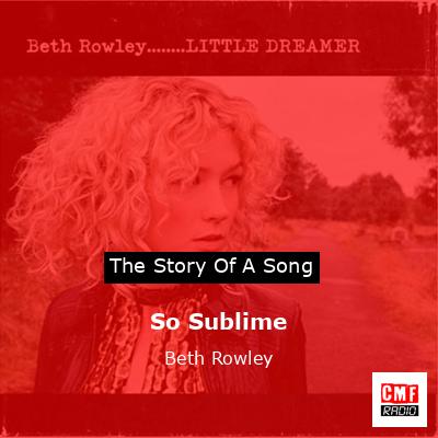 So Sublime – Beth Rowley
