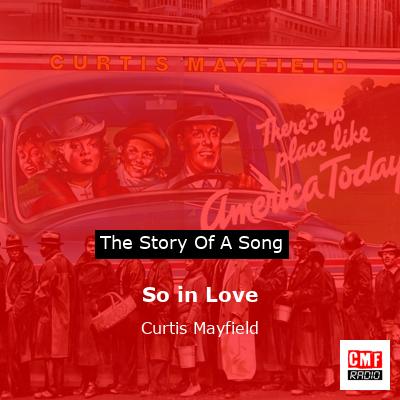 final cover So in Love Curtis Mayfield