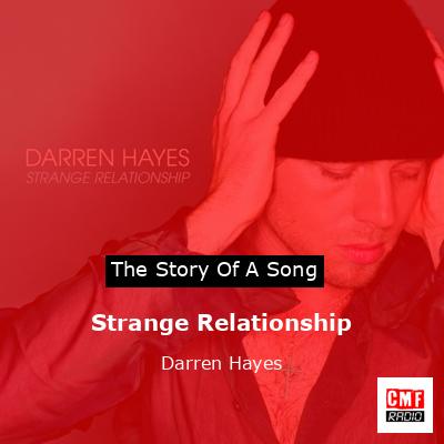 final cover Strange Relationship Darren Hayes