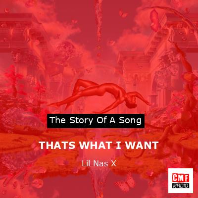 THATS WHAT I WANT – Lil Nas X