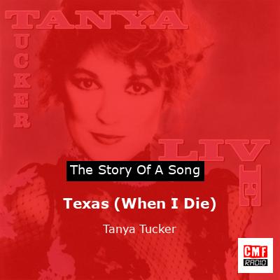 final cover Texas When I Die Tanya Tucker