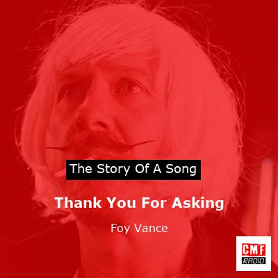 final cover Thank You For Asking Foy Vance