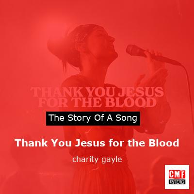 final cover Thank You Jesus for the Blood charity gayle