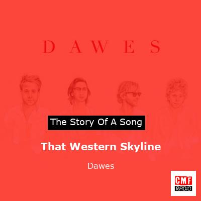 final cover That Western Skyline Dawes