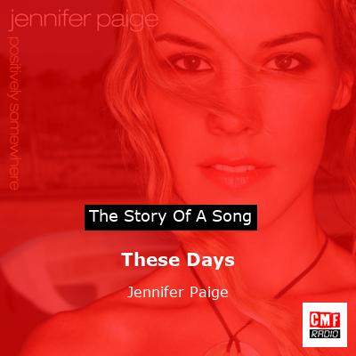 final cover These Days Jennifer Paige