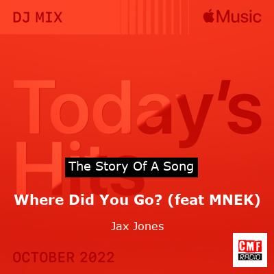 Where Did You Go? (feat MNEK) – Jax Jones