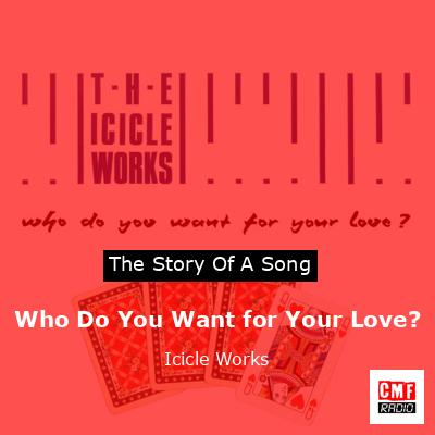 final cover Who Do You Want for Your Love Icicle Works