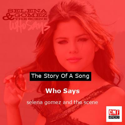 final cover Who Says selena gomez and the scene