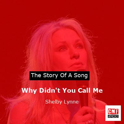 Why Didn’t You Call Me – Shelby Lynne
