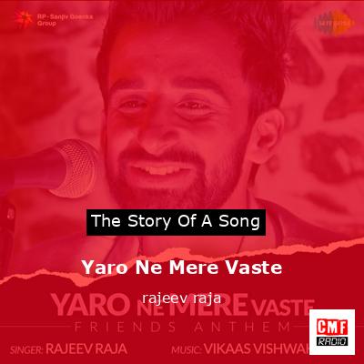 final cover Yaro Ne Mere Vaste rajeev raja