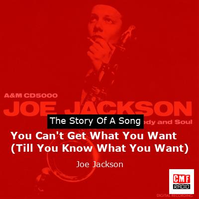 final cover You Cant Get What You Want Till You Know What You Want Joe Jackson