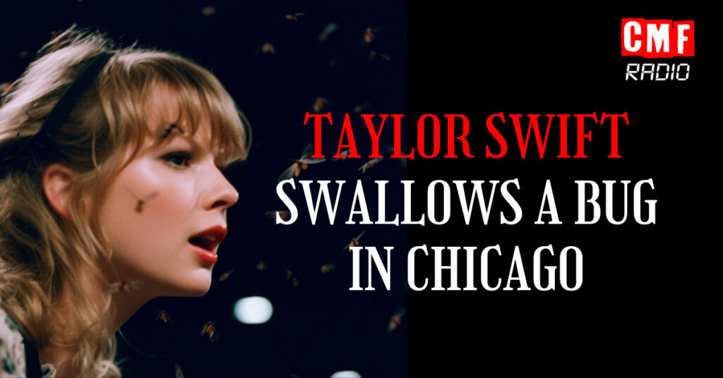 taylow swift swallows a bug