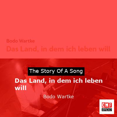 final cover Das Land in dem ich leben will Bodo Wartke