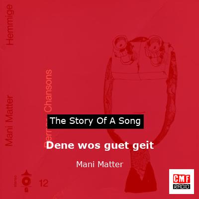 final cover Dene wos guet geit Mani Matter