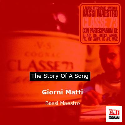 final cover Giorni Matti Bassi Maestro