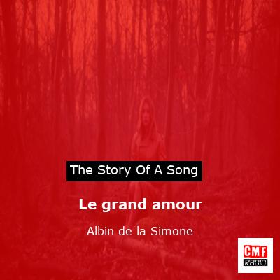 final cover Le grand amour Albin de la Simone