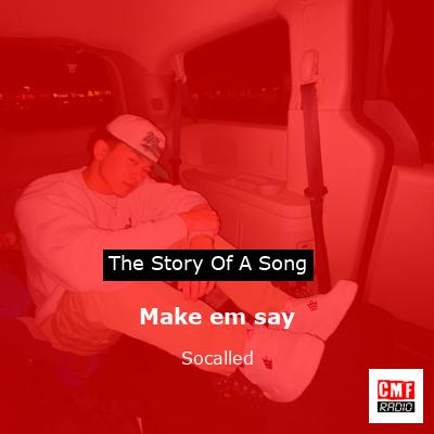 final cover Make em say Socalled