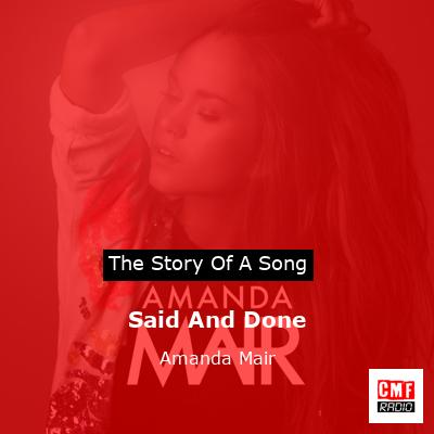 Said And Done – Amanda Mair