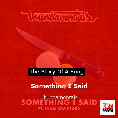 Something I Said – Thundamentals