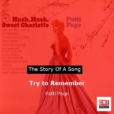 Try to Remember – Patti Page