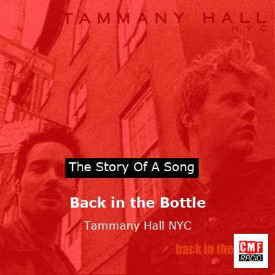 final cover Back in the Bottle Tammany Hall NYC