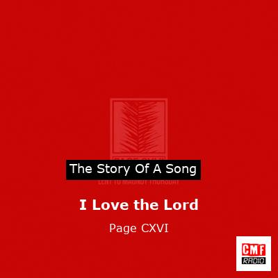 final cover I Love the Lord Page CXVI
