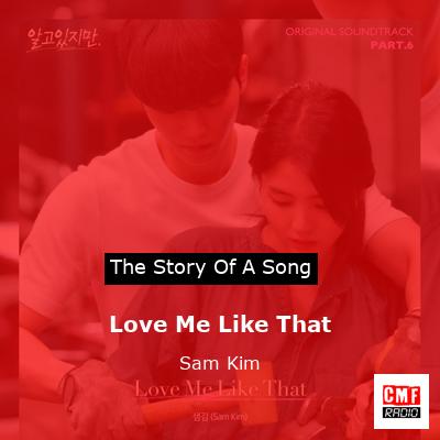 final cover Love Me Like That Sam Kim