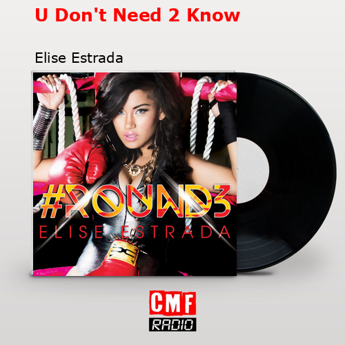 final cover U Dont Need 2 Know Elise Estrada