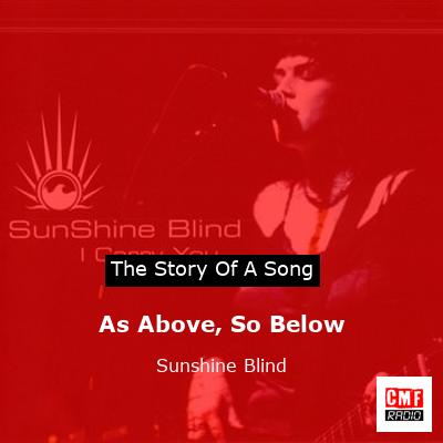 final cover As Above So Below Sunshine Blind