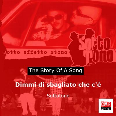 final cover Dimmi di sbagliato che ce Sottotono