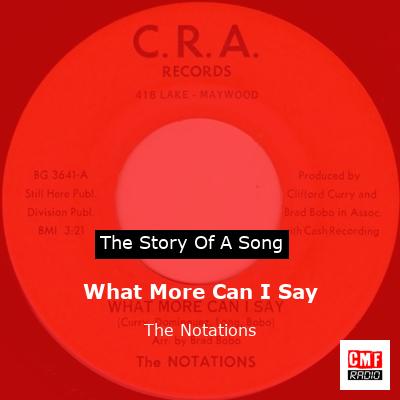 final cover What More Can I Say The Notations