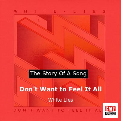 Don’t Want to Feel It All – White Lies