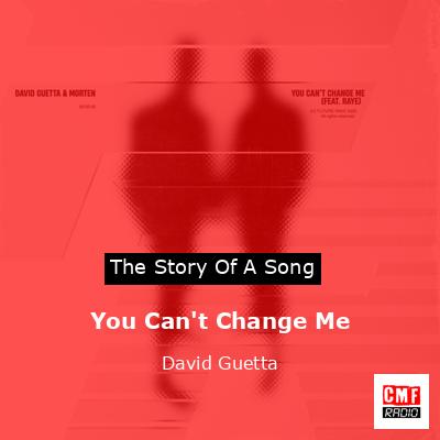 You Can’t Change Me – David Guetta