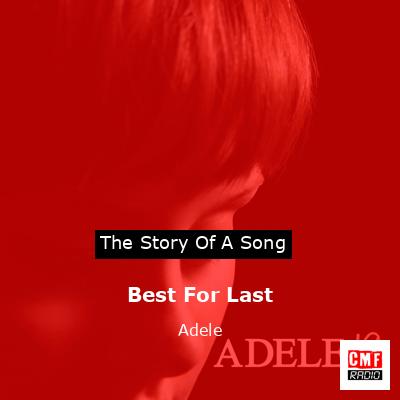 final cover Best For Last Adele