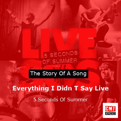 final cover Everything I Didn T Say Live 5 Seconds Of Summer