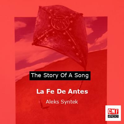final cover La Fe De Antes Aleks Syntek