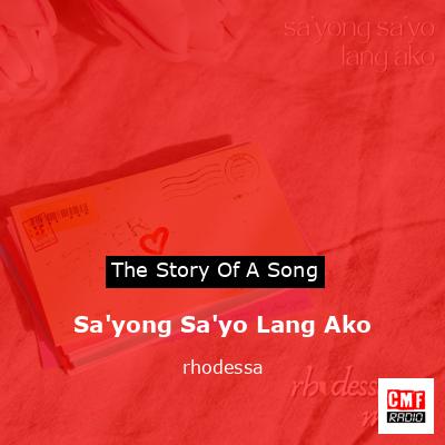 final cover Sayong Sayo Lang Ako rhodessa
