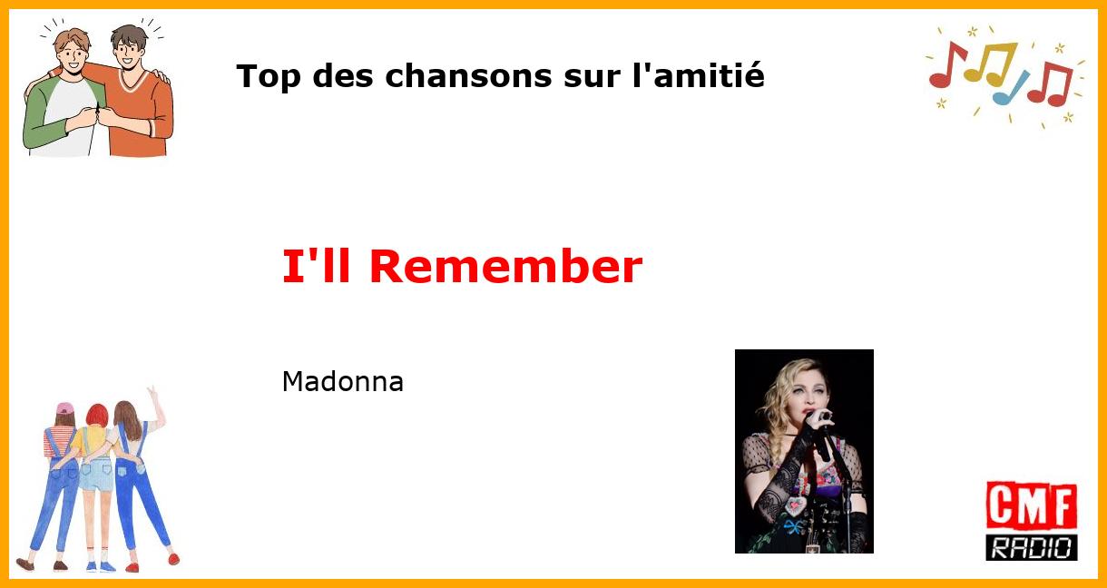 Top des chansons sur l'amitié: I'll Remember - Madonna