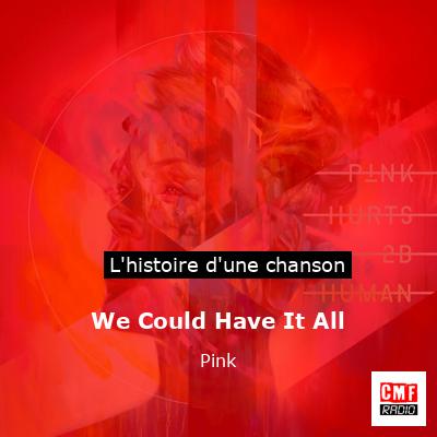 Histoire d'une chanson We Could Have It All - Pink